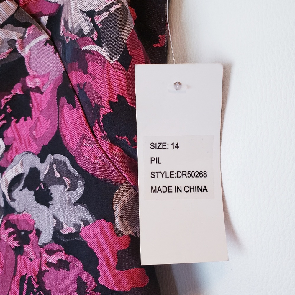 NEW Donna Ricco Ruffle Dress Size 14 - Picture 4 of 8